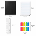 Printable Mini Paper Note Mini 6 Ring Binder with 100 Lined Paper, Refillable Set, White ...