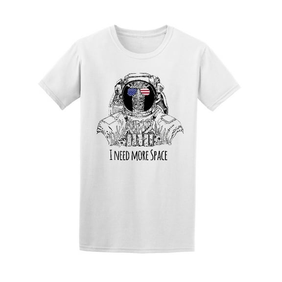 Usa Flag Astronaut Giraffe T-Shirt Men -Image by Shutterstock, Male Medium