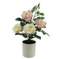 thumbnail image 5 of Mainstays 18'' Indoor Artificial Gardenia in White Plastic Pot, White and Pink Color, 5 of 8