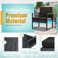 thumbnail image 3 of Conjunto de Muebles para Patio Exterior Flamaker de 3 Piezas en Ratán Sintético Negro, 3 of 7