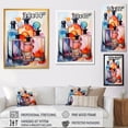 thumbnail image 4 of Designart "Cubism Perfumes with Orange Scent III" Fashion Framed Wall Art - Glam Orange Perfumes Entryway Framed Wall Art, 4 of 6