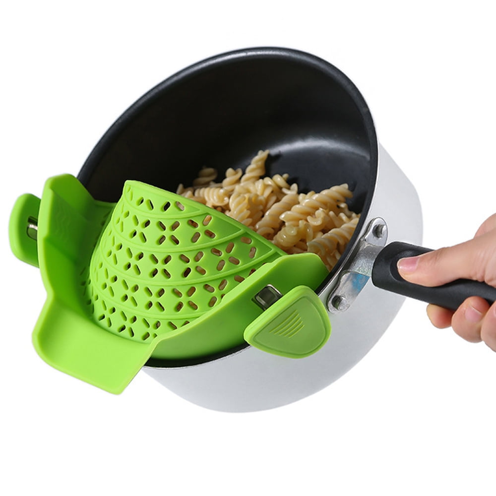 Snap N Strain Pot Strainer and Pasta Strainer Adjustable Silicone