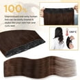 thumbnail image 4 of MY-LADY 10''-24'' 5 Clips in Human Hair Extensions Thick Real Natural Hair Pieces 100% Full Head Remy Hair 8inch #02 Dark Brown（Thin）, 4 of 8