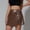 Brown, variant on Tqcoqu Women's Faux Leather Mini Skirt, High-Waisted Leather Side Zipper Bodycon Skirt Pants with Asymmetrical Hem,Beige,Women's S-XL