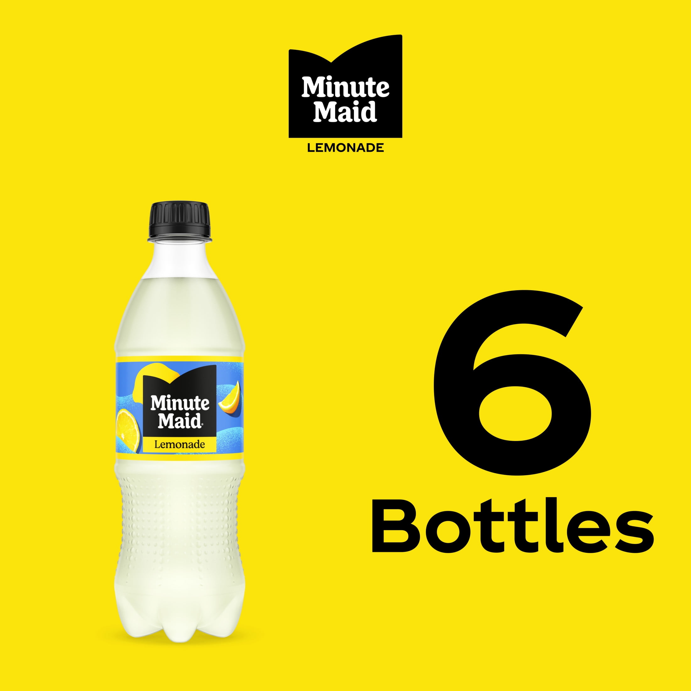 (2 pack) Minute Maid Lemonade Bottles, 16.9 fl oz, 6 Pack