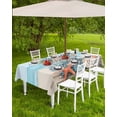 thumbnail image 4 of Fsddascl Coral Bottle Coastal Outdoor Tablecloth - 54x80 Inch Rectangle Dining Table Cover, Summer Beach Starfish Waterproof Outdoor Table Cloth with Umbrella Hole & Zipper for Picnic/Patio/Party, 4 of 7