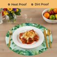thumbnail image 4 of Tropical Leaves Round 13 Inch Placemats Set of 6, Watercolor Monstera Palm Leaf Botanical Green HeatResistant Non Slip Place Mats for Dining Table, Wipeable Kitchen Table Mats for Housewarming, 4 of 9
