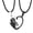 Leather, variant on , 2pcs Cute Kitten Matching Puzzle Necklace Love Pendant Stainless Steel Set, Chain Length 22 in. Give Gifts to Girlfriends and Couples for Daily Versatility