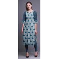 thumbnail image 2 of Bimba Robe Tunique Droite en Coton Imprimé pour Femmes Vêtements Indiens Imprimés-TG, 2 of 6