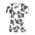 thumbnail image 4 of Womens Printed T-shirt V-neck Loose Top, 4 of 4