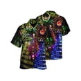 thumbnail image 3 of DYMADE Men Christmas Short Sleeve Lapel Cartoon Printed Shirt, 3 of 3