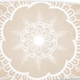 thumbnail image 4 of Benjara Wooden Surfboard Wall Art with Medallion Print- Brown and White, 4 of 6