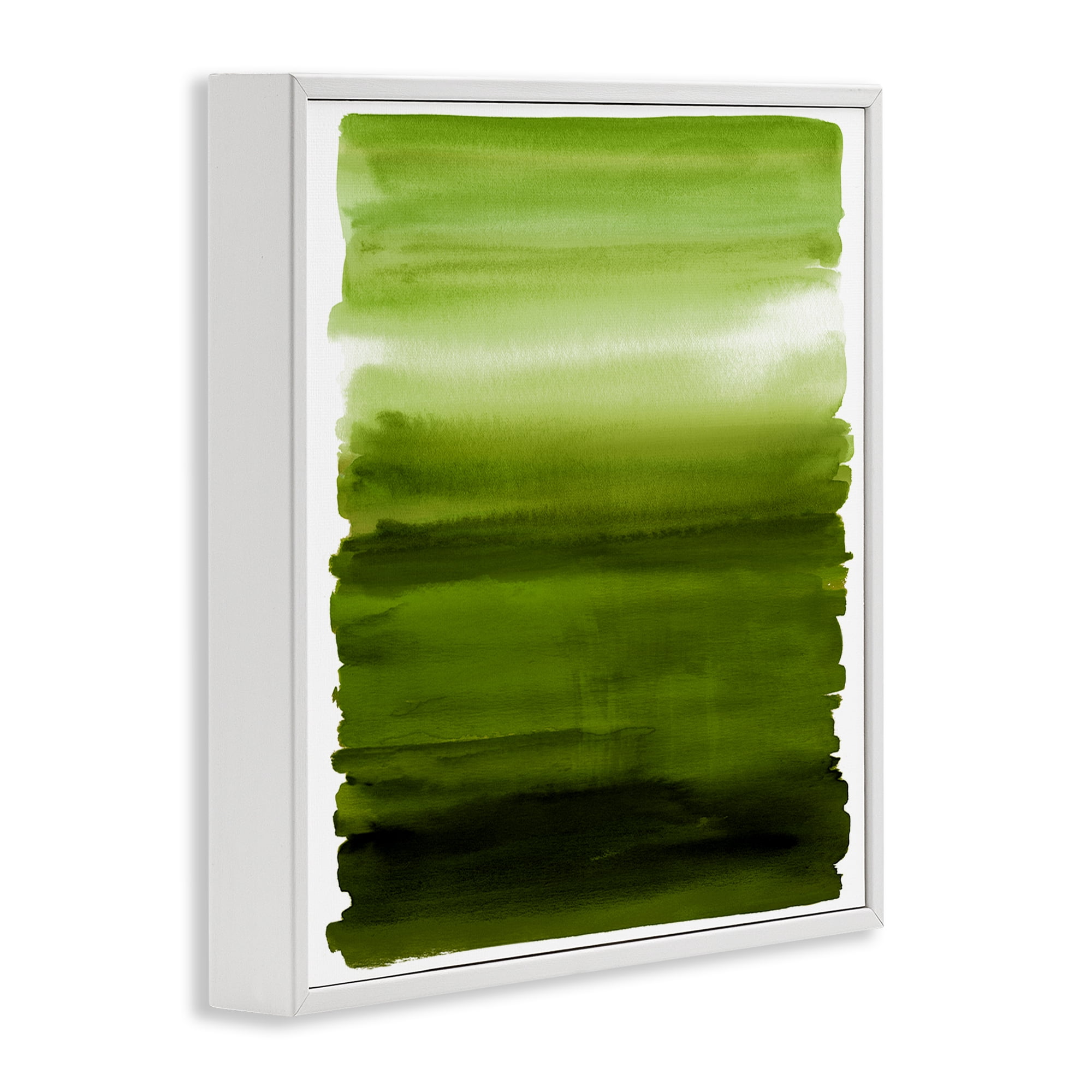 Stupell Industries Earthy Green Ombre White Framed Giclee Art, design by Allie Corbin