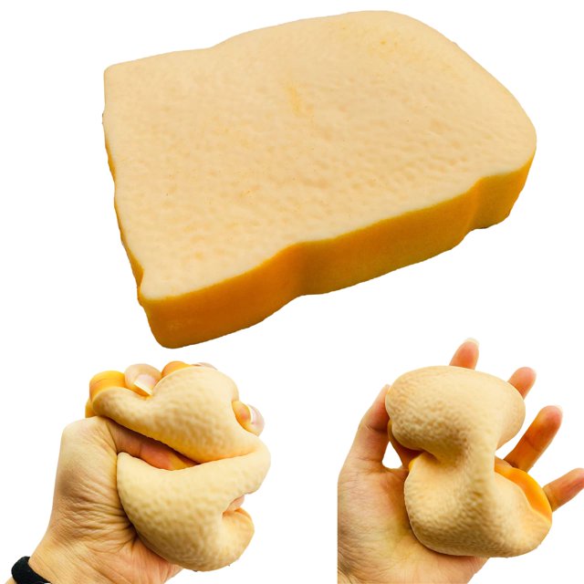 Tostada Pan Rebanado Juguete Antiestrés Forma De Pan Squishes Juguete Sensorial Fidget Toys Alivio Del Estrés Para Niños Y Adultos Juguete Divertido Y Complicado Para Apretar Regalo Para Pascua Navida