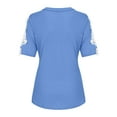 thumbnail image 6 of Pntutb Women's Lace Short Sleeve V-Neck T-Shirt Loose Casual Summer Tee Tops Special Offers, 6 of 6