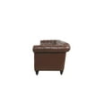 thumbnail image 4 of Chairone House 84" Brown Pu Rolled Arm Chesterfield Three Seater Sofa, 4 of 9