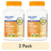 (2 pack) Equate Fiber Therapy Methylcellulose Caplets, 500 mg 100 Count, Compare to Citrucel® Caplets Active Ingredients