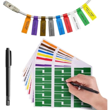 Voiceine 10 Sheets of Name Tag Stickers Writable Name Tags Adhesive ...