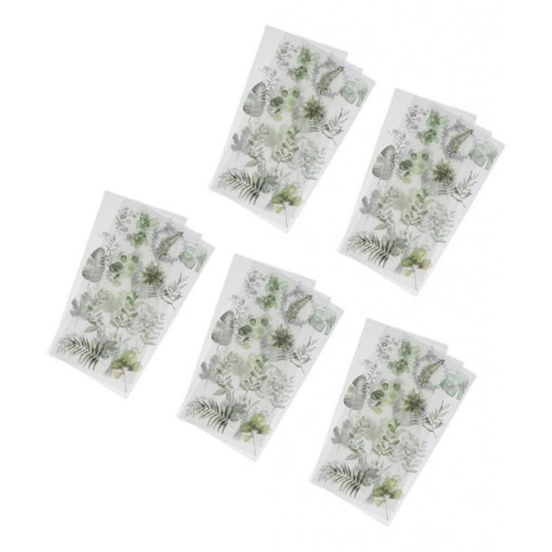 5 hojas de papel adhesivo washi autoadhesivo para manualidades DIY Plantas hojas Hojas de plantas SM SunniMix calcomanías para manualidades