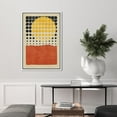 thumbnail image 2 of PixonSign Framed Canvas Print Wall Art Geometric Dot Pattern Grid Sunlight Mid-Century Modern Abstract Shapes Modern Art Illustrations Boho Decorative Colorful Multicolor - 16"x24" White, 2 of 5