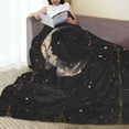 thumbnail image 6 of Zufioo Abstract Starry Sky Moon Fleece Blanket Queen Size,Plush Bed Blanket,Ultra Soft Throw Blanket,Plush Fuzzy Cozy Blanket Perfect for Bed,Couch-50"x40", 6 of 7