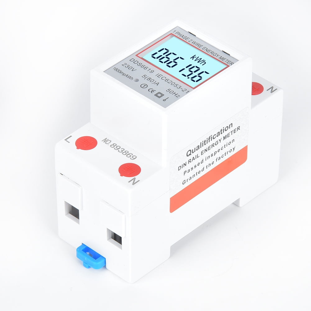 DIN Rail Energy Meter, Energy Meter 50Hz Frequency Large Scale