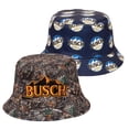 thumbnail image 2 of Busch Beer Label All Over Reversible Camo Text Bucket Hat, 2 of 6