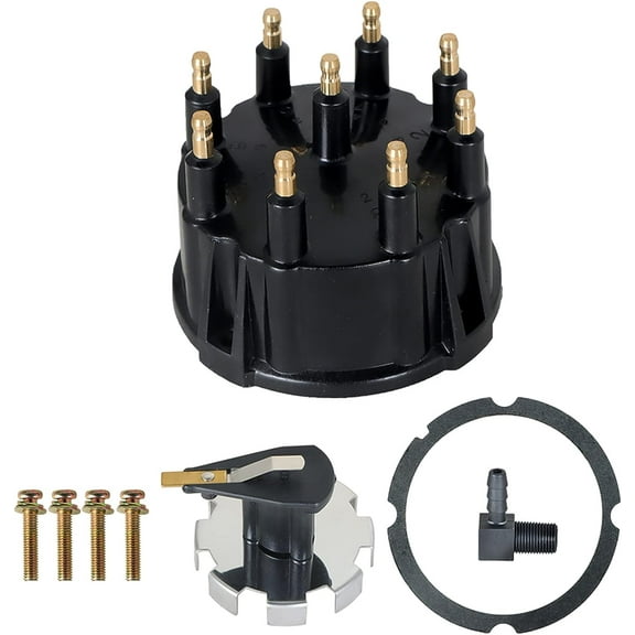 waltyotur Distributor Cap and Ignition Rotor Kit 805759Q3 805759T3 805759T1 Replacement for MerCruiser 5.0L 5.7L 7.4L 8.2L 350 V8 Engines with Thunderbolt IV and V HEI Ignitions