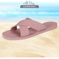thumbnail image 2 of ROXONI Women Slippers Shower Pool Sandals Criss Cross Bathroom Quick Drying Slippers, 2 of 6