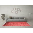thumbnail image 3 of Ahgly Company Indoor Round Solid Red Modern Area Rugs, 4' Round, 3 of 4