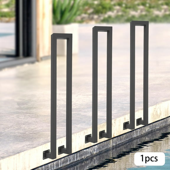 Miumaeov N-shaped Side Mount Stair Railing Hand Rail Guardrail Decorative Railing 33.46in Height