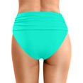 thumbnail image 3 of HOWPAY Women Bikini Bottoms High Waisted V Cut Basic Swim Briefs Full Coverage Printed Tummy Control Stretchy Beach Pool Swimsuit Bottoms Mint Green XL, 3 of 5