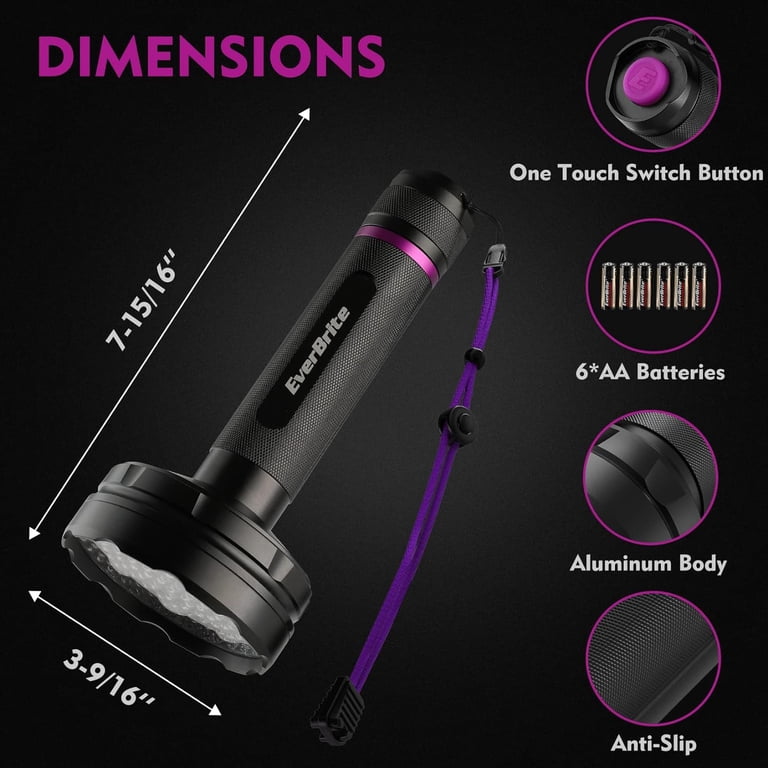 petsmart black light flashlight ESCO LITE 2 Packs Flashlight, 12LED 395nm UV Handheld Black Light Mini Flashlight, Dogs Urine Detector for Dry Urine Stains, Bed Bugs, Scorpions : Pet Supplies hunting to home detection such as pet urine inspection and bed bug detection EverBrite UV Flashlight, 128 LED