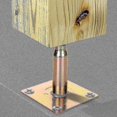 thumbnail image 4 of 2pcs Galvanized Adjustable 100-150mm Post Base Support, Heavy Duty Elevated Roof & Building Support, 4 of 5