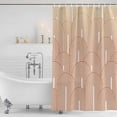 thumbnail image 3 of Orange Ombre Shower Curtain, Waterproof Shower Curtains for Bathroom, Farmhouse Stripes Modern Abstract Art Washable Fabric Bathtub Curtain Set Bath Decor with 12 Hooks 72"x78", 3 of 8