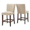 thumbnail image 6 of Chelsea Lane Counter Height Linen Dining Chairs, Set of 2, Beige, 6 of 6