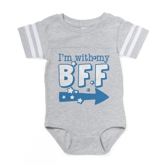 CafePress - With My Bff Right - Cute Infant Baby Football Bodysuit