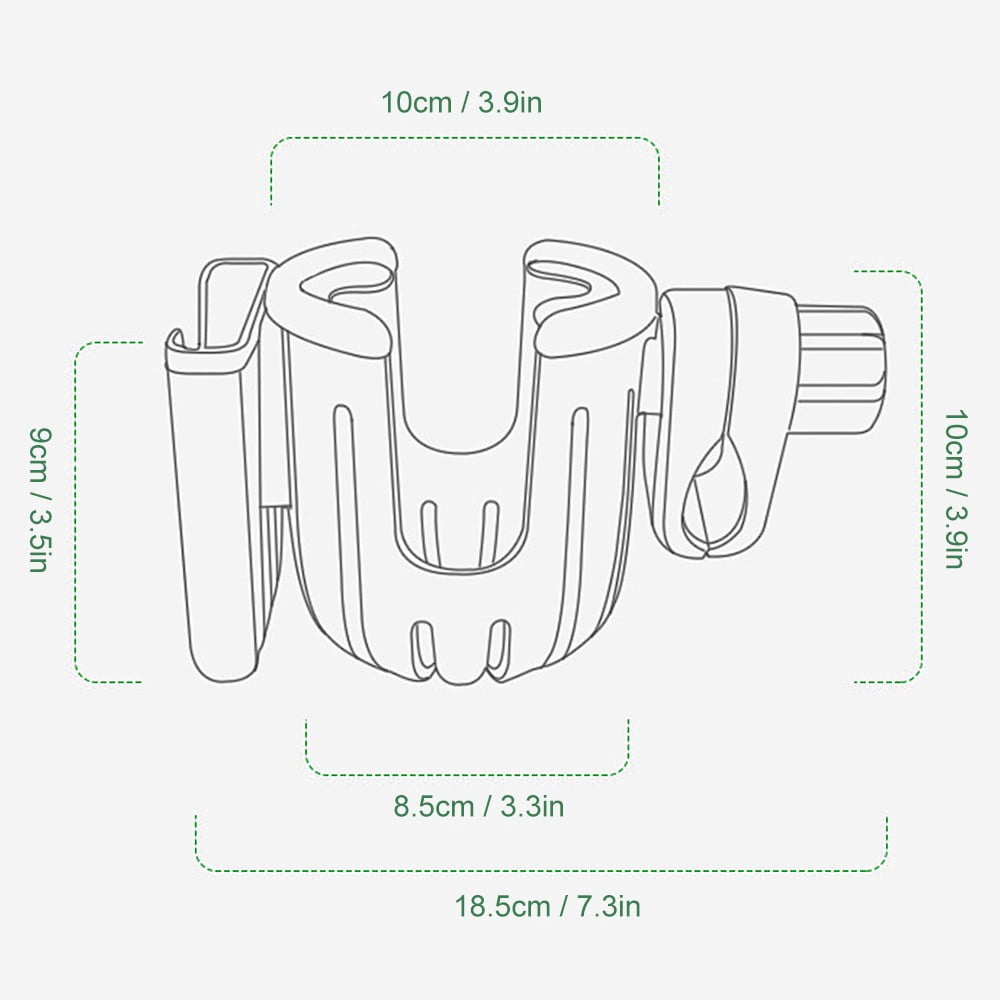 360 Rotatable Stroller Bottle and Phone Holder for Bikes