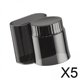 thumbnail image 1 of 5x Soporte Para Cepillos De Dientes Y Pasta De Dientes Con Taza Estante Moderno Para Cepillos De Dientes Ducha Para El Hogar Negro, 1 of 10