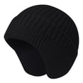 thumbnail image 1 of Gorro de punto para hombre, gorros de invierno con orejeras para mujer, gorros para hombre, gorro de calavera cálido, holgado con calentador de orejas, talla única, 1 of 7