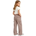 thumbnail image 6 of UDAUDU Girls Cargo Sweatpants | Y2K Cargo Style, Wide Leg Loose Fit, Elastic Waist with Pockets, Casual Streetwear Preppy Pants for Girls, 6 of 10