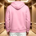 thumbnail image 4 of Zip Up Hoodies for Men Fashion Fleece Long Sleeve Hooded Sweat Shirts Winter Casual Thermal Classic Fit Drawstring Hoodies Pink 2XL, 4 of 6