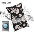 thumbnail image 6 of Sikiie black white Skull bone Pillow Covers, Throw Pillow Case Cushion Covers,Cushion for Bedroom,Couch,Home-20"x30", 6 of 6