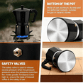thumbnail image 4 of Kumdkd Stovetop Espresso Maker Camping Pot 2-Cup Stovetop Espresso Pots, 4 of 9