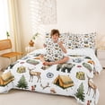 thumbnail image 3 of Erosebridal Happy Camping Bedding Comforter Set for Kids, Wild Bear Deer King Bedding Sets, Reversible, 7pcs, 3 of 6