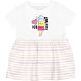 thumbnail image 3 of Inktastic I Love Ice Cream with Cute Ice Cream Cone Girls Baby Dress, 3 of 5