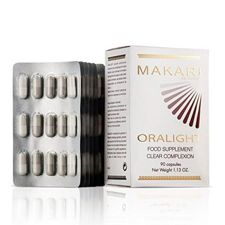 Makari Oralight 100% Drug-Free Skin Lightening Dietary Supplement – Melanin Blocking Regimen for Hyperpigmentation, Age Spots & Uneven Skin – 90 Softgel (Best Skin Regimen Products)