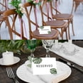 thumbnail image 2 of Koyal Wholesale Monstera Palm Leaves Table Reserved Signs for Wedding Reception, Ceremony, Table Tent Cards, 16-Pk, 2 of 5
