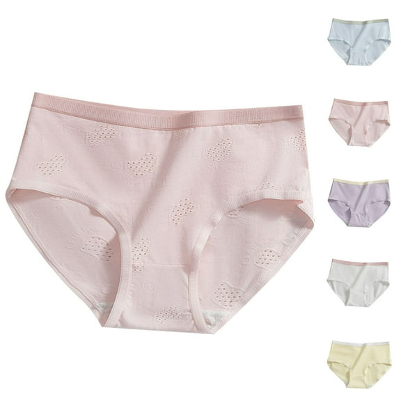 NAISIBABY Brief for Big Girls, Super Soft Stretch Breathable Cotton Underwear Pink 9-16T