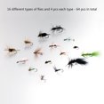 thumbnail image 2 of Bassdash Fly Fishing Assorted Flies Kit, Pack of 64 pcs Fly lure including Dry Flies, Wet Flies, Nymphs, Streamers, Terrestrials and More, with Double-Side Waterproof Fly Box, 2 of 8